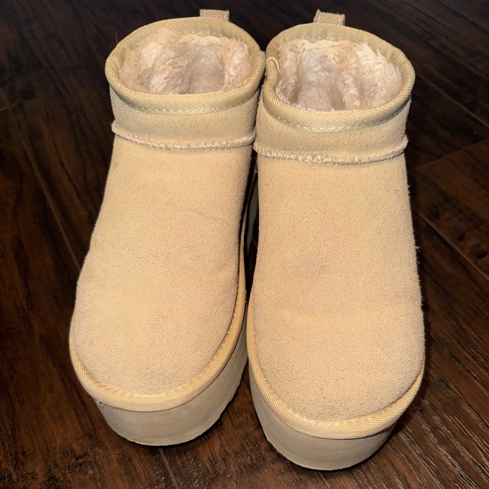 Women's Tan Suede Platform Shoes